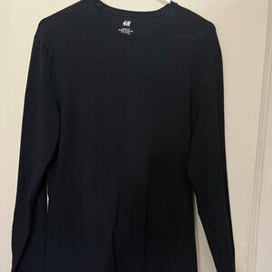 Men's H&M Black Long Sleeve Shirt Size Large NWOT